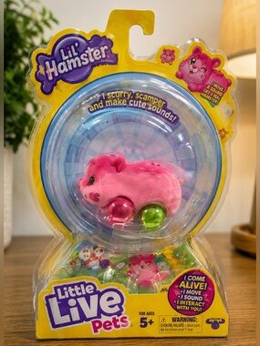 Little Live Pets Lil’ Hamster Pink Interactive Toy New in Package